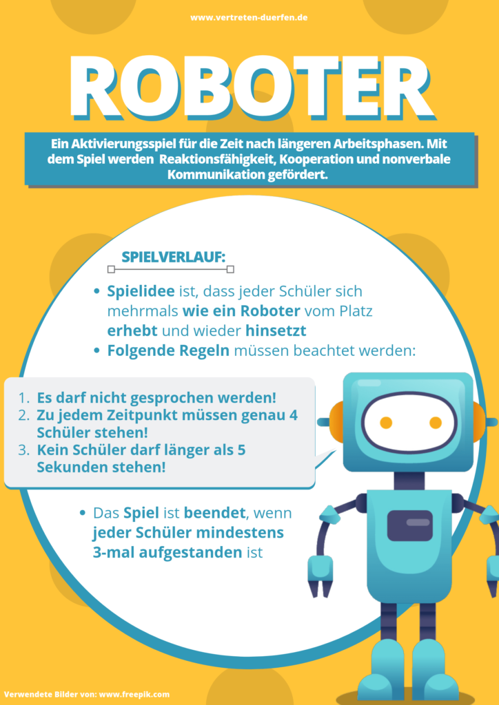 Unterrichtsidee Vertretung: Roboter